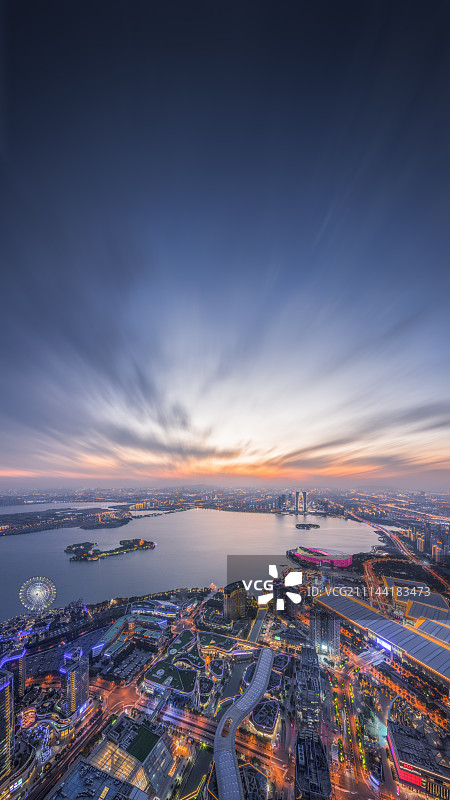 苏州工业园区夜景图片素材