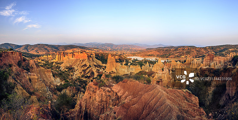 云南元谋土林全景图图片素材