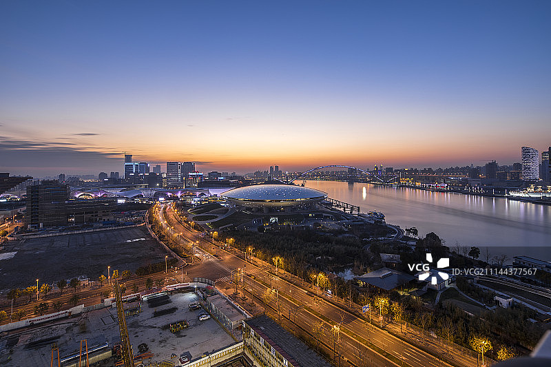 上海城市夜景风光图片素材