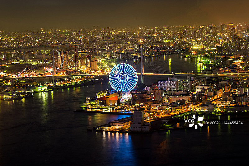 从宇宙广场看大阪湾图片素材
