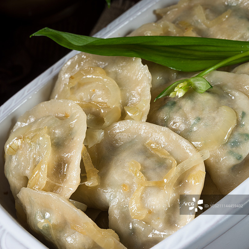 野蒜馅饺子图片素材