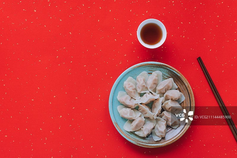 玲珑剔透的贺岁虾皇饺图片素材