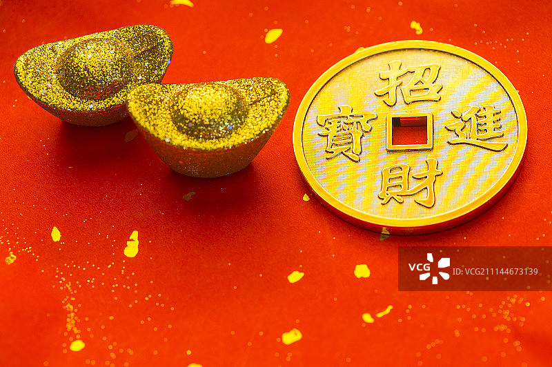 古钱币,元宝,新年,春节图片素材