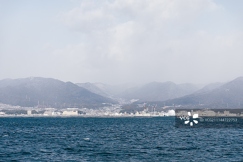 日本广岛城市下雪风光图片素材