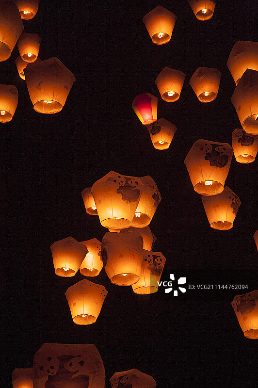 台北,台湾,亚洲,天灯,平溪天灯节图片素材