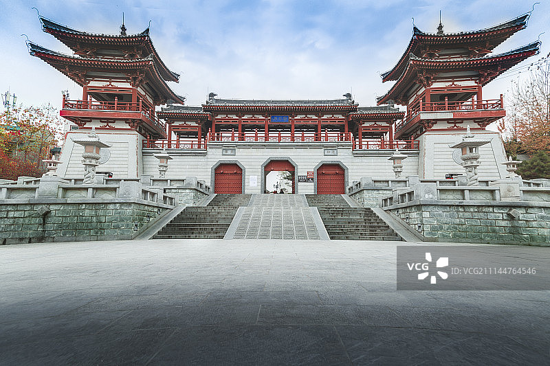 西安青龙寺秋景图片素材