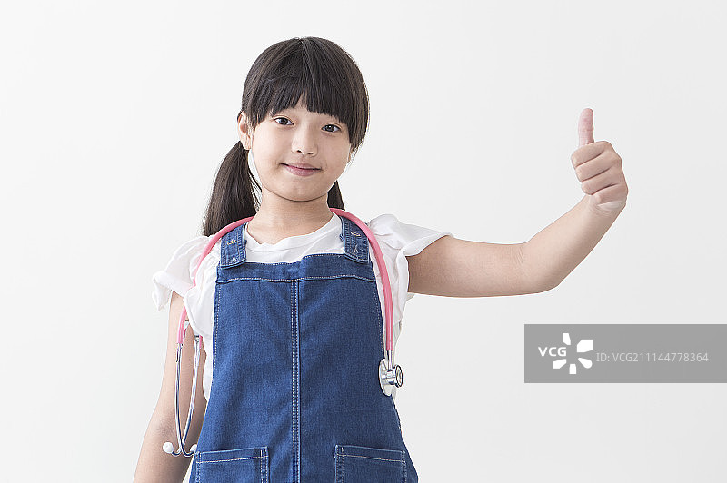 儿童,竖起大拇指,赞赏图片素材