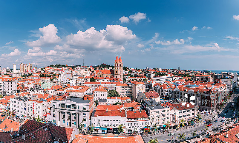 青岛老城区建筑图片素材