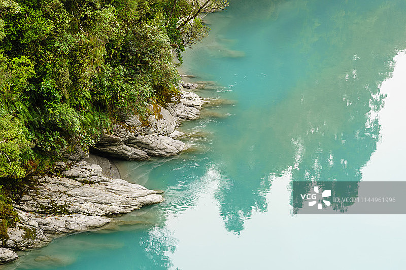 新西兰南岛霍基蒂卡丛林小溪图片素材