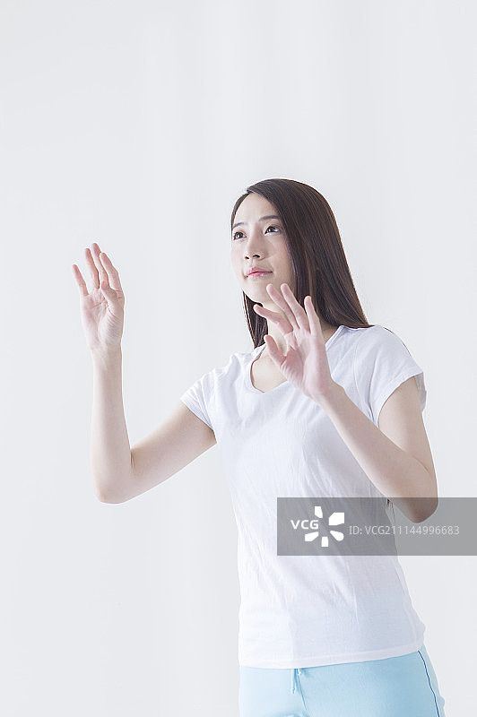 女性,科技未来图片素材