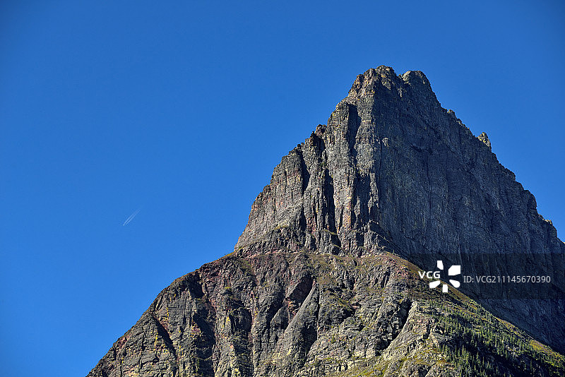 格林内尔点和凝结尾迹图片素材