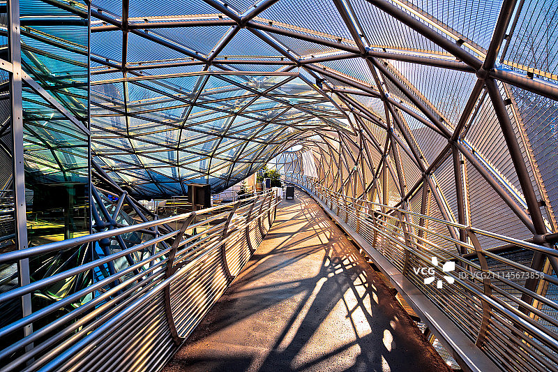 格拉茨穆尔河穆尔insel岛人行道图片素材