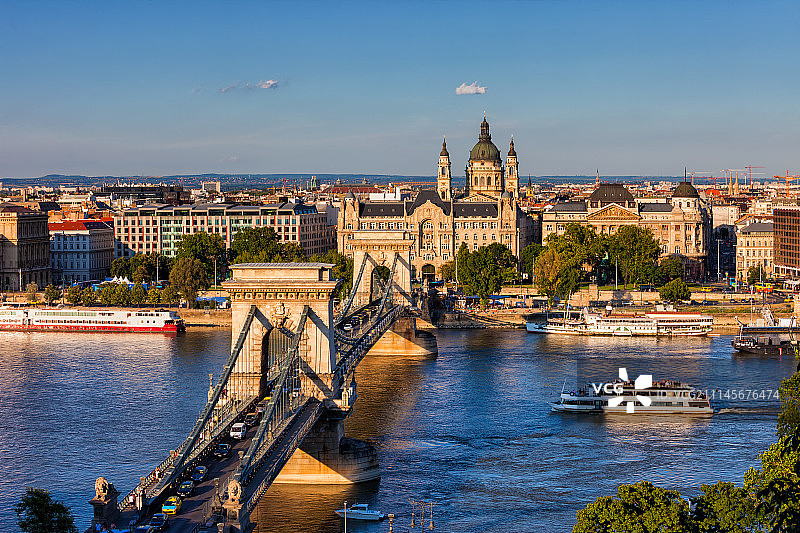 布达佩斯日落城市风光图片素材