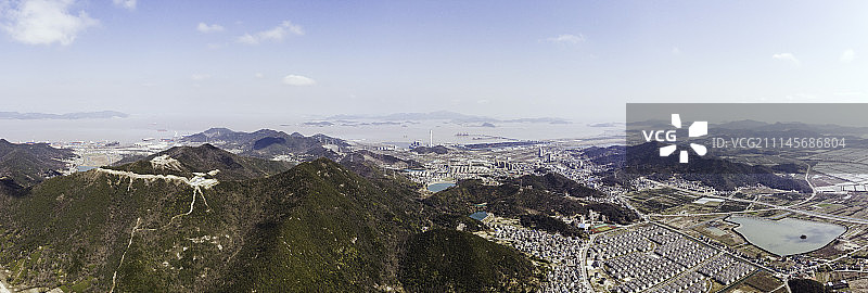 浙江舟山市六横岛全景图图片素材