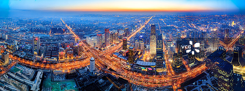 鸟瞰北京全景图片素材