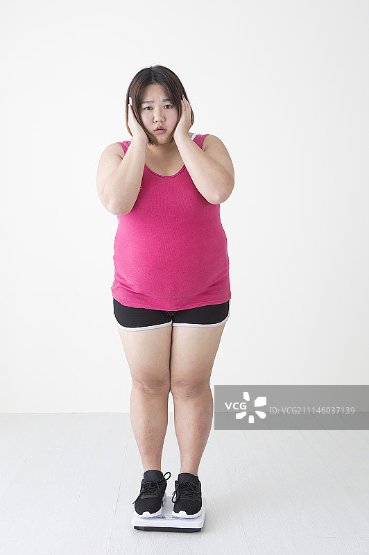 女性,肥胖,测量,体重图片素材