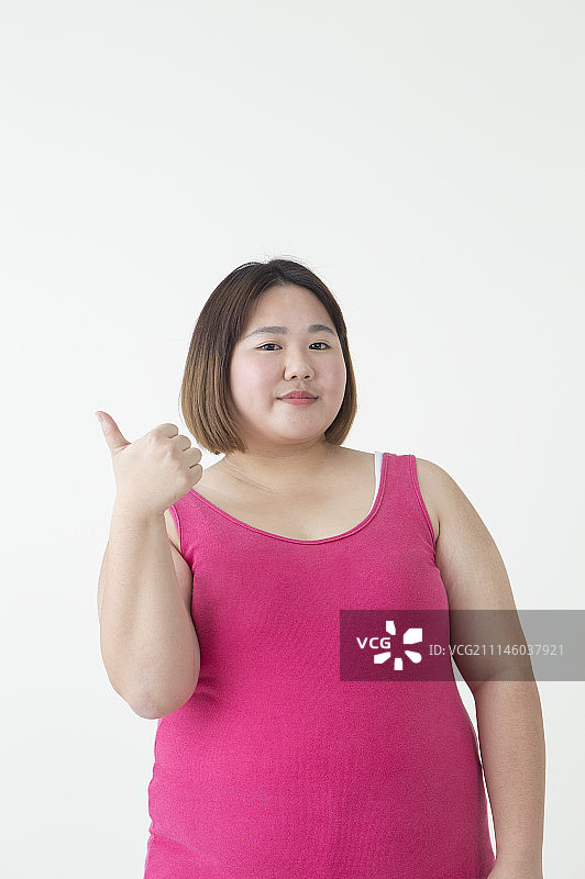 女性,肥胖,运动,赞赏图片素材