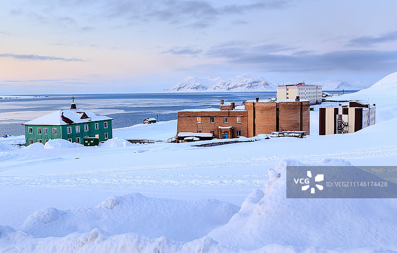 北极城市巴伦支堡图片素材