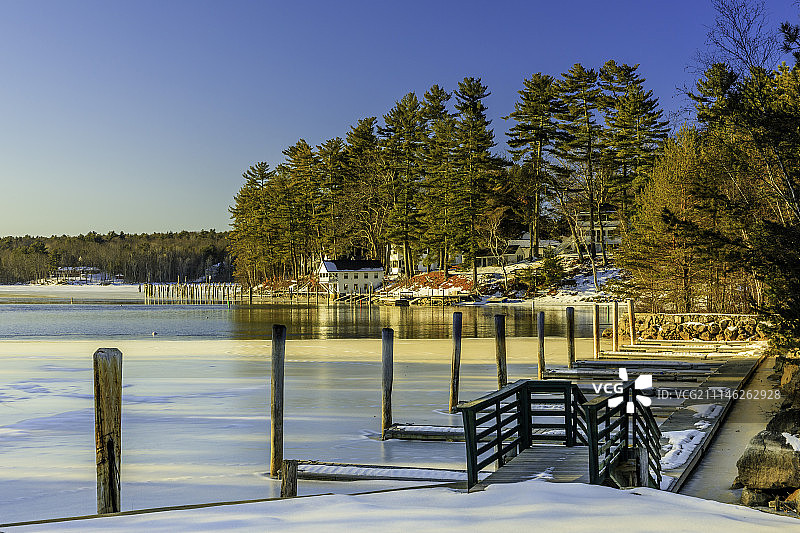 缅因州温德姆-塞巴戈湖盆地图片素材