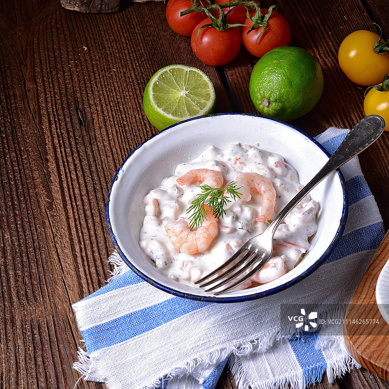 乡村风味蟹肉沙拉图片素材