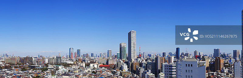 日本东京城市全景图片素材