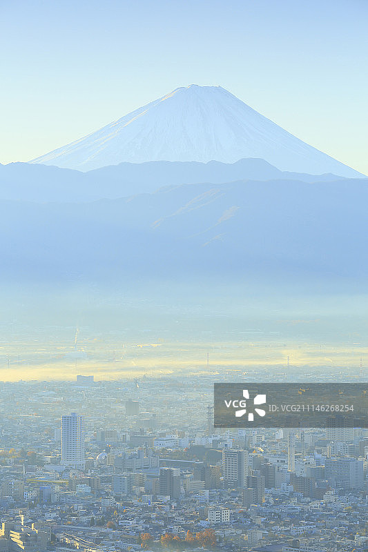 日本山梨县富士山美景图片素材