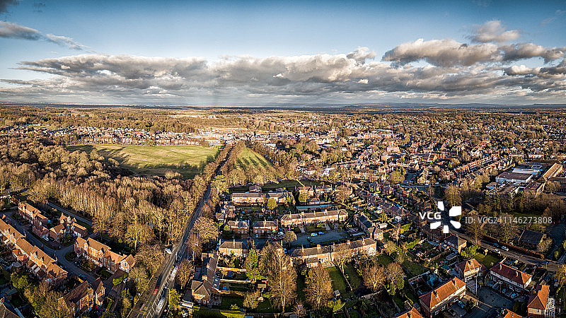 克努茨福德的航拍下午图片素材