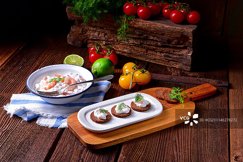 乡村风味蟹肉沙拉图片素材