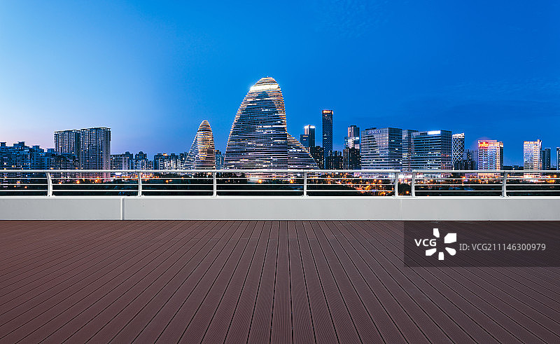 从观景平台看北京望京繁华夜景图片素材