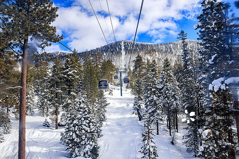 美国西部滑雪场图片素材
