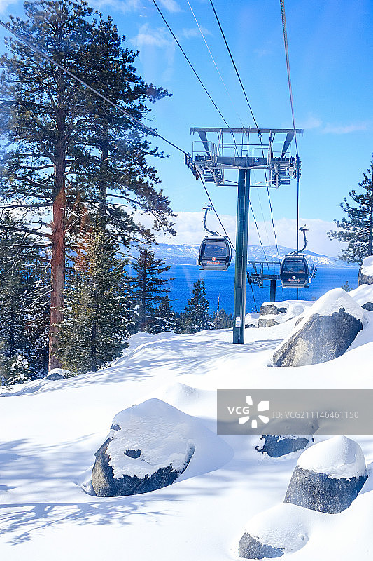 美国西部滑雪场图片素材