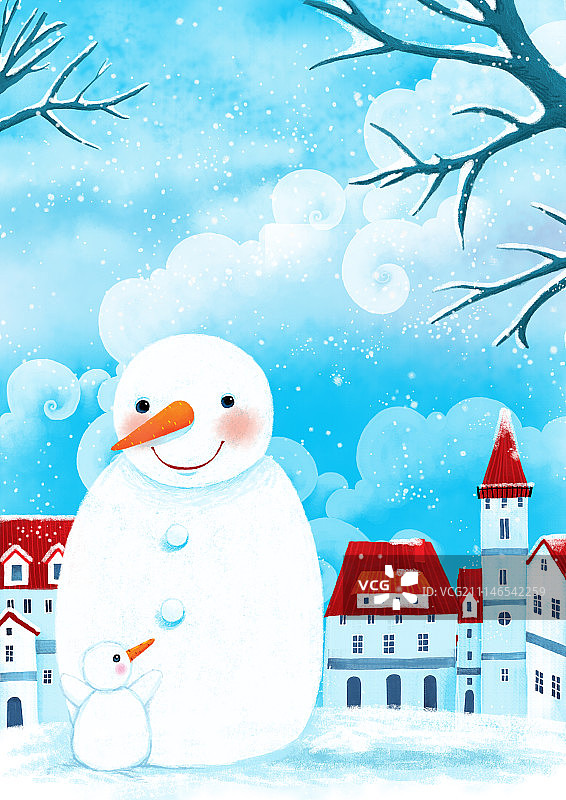 青春时尚唯美组图共1000幅-雪妈妈和雪娃娃图片素材