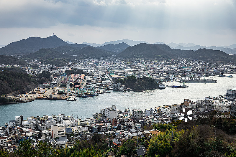 日本广岛尾道城市景观图片素材