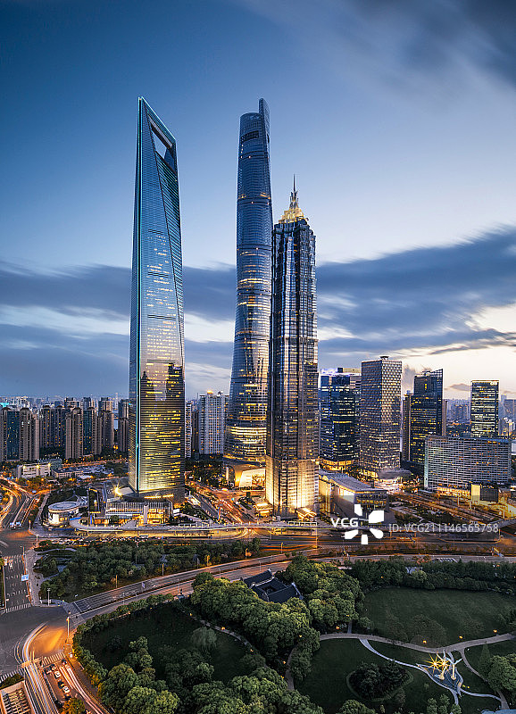 陆家嘴夜景图片素材