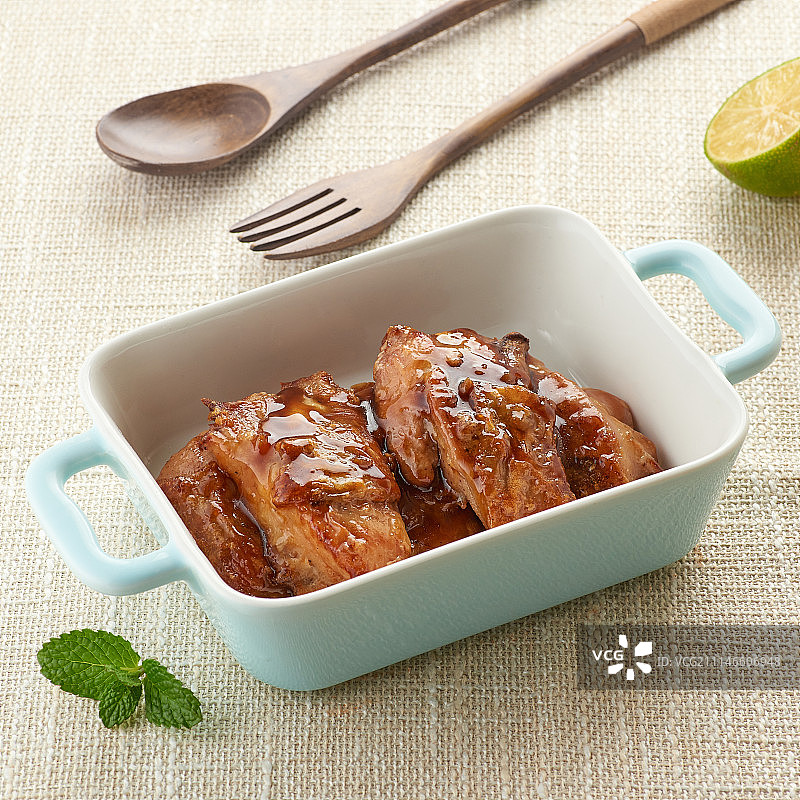 烤鸡块图片素材