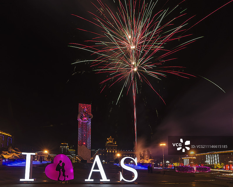 鞍山春节烟花图片素材