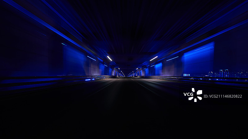 夜晚城市公路飙车车头车尾动感视角图片素材