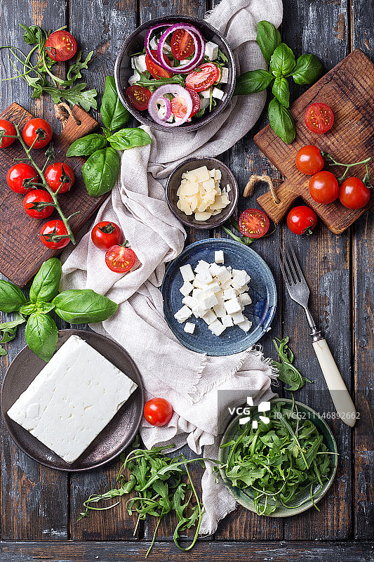 传统希腊菲达奶酪图片素材