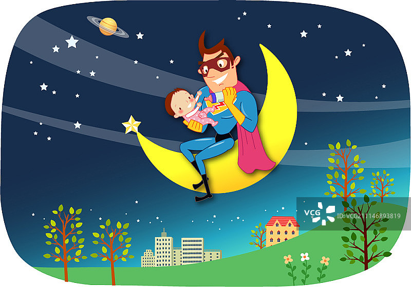 超人矢量插画图片素材