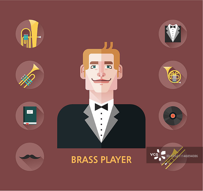 黄铜播放器物件图标合集图片素材