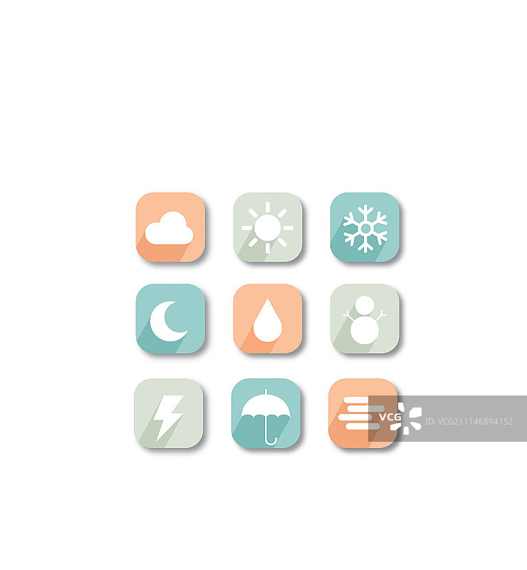 天气图标集图片素材