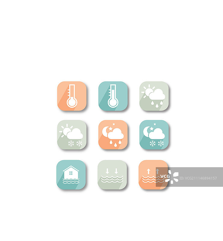 天气图标集图片素材