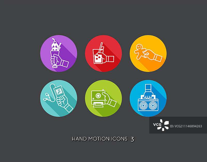手势图标合集图片素材