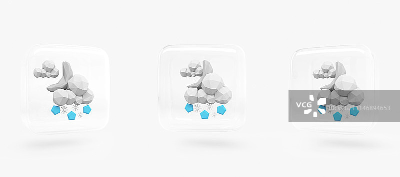 3D天气预报图标合集图片素材