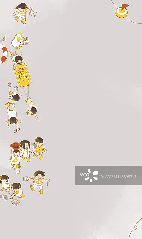 一群孩子在操场上玩耍图片素材