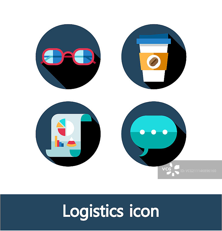 扁平风格图标合集图片素材