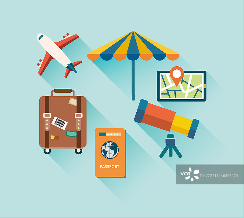 扁平风格图标设计图片素材