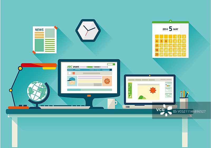 扁平风格图标设计图片素材