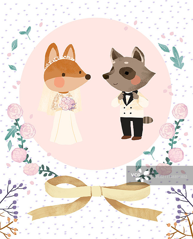 卡通动物角色插画图片素材