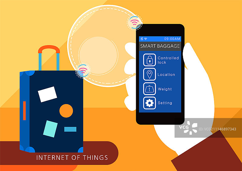 扁平风格的ICT概念插画图片素材